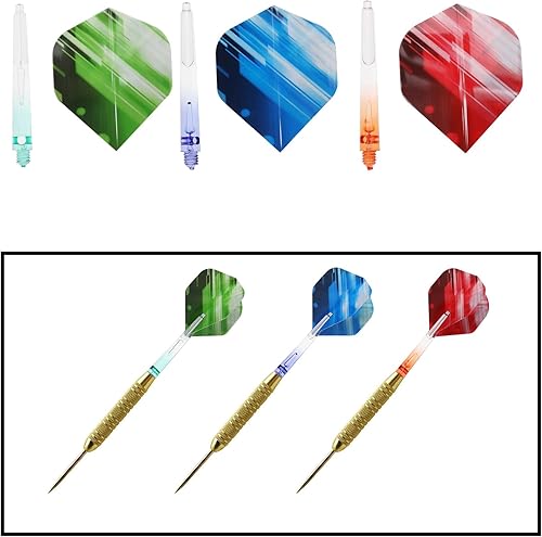 Miniatura 2 de The Lord of the Tools Juego de vuelos y ejes de dardo estándar 2BA hilo de plástico para poste de dardo varilla de dardo ala de cola de lanzamiento,