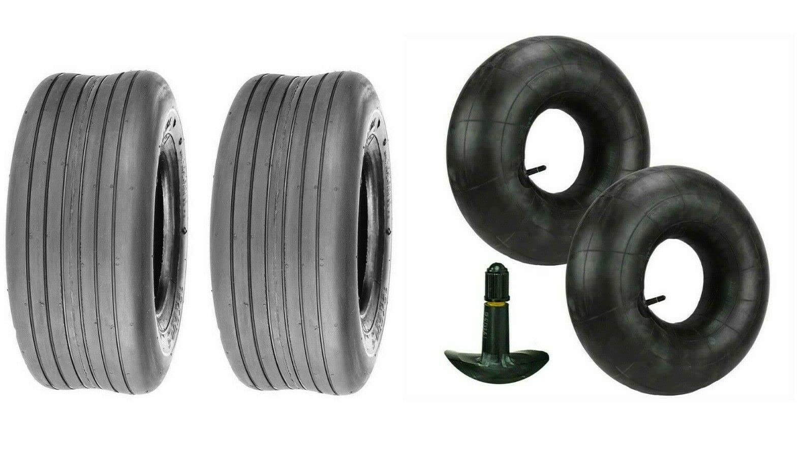 Amazon.com: 2 New 11x4.00-5 4 Ply Rib Tires W Tubes Lawn