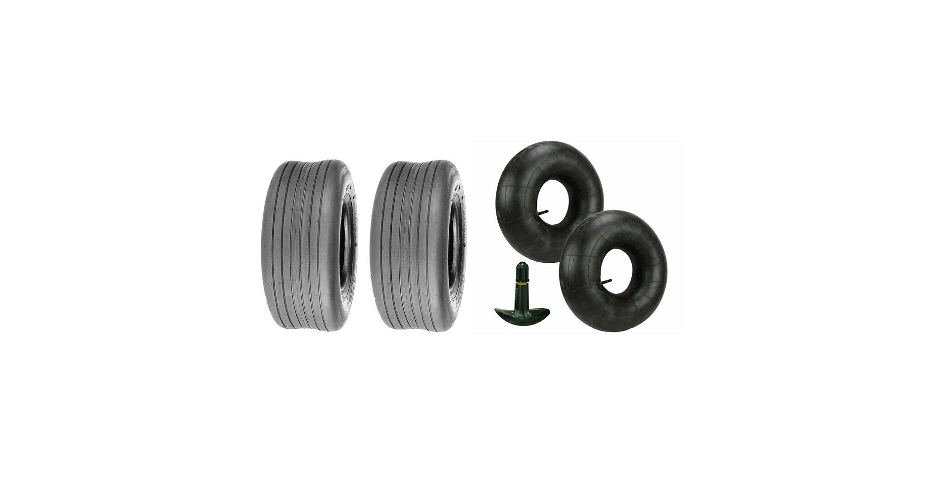 Amazon.com: 2 New 11x4.00-5 4 Ply Rib Tires W Tubes Lawn