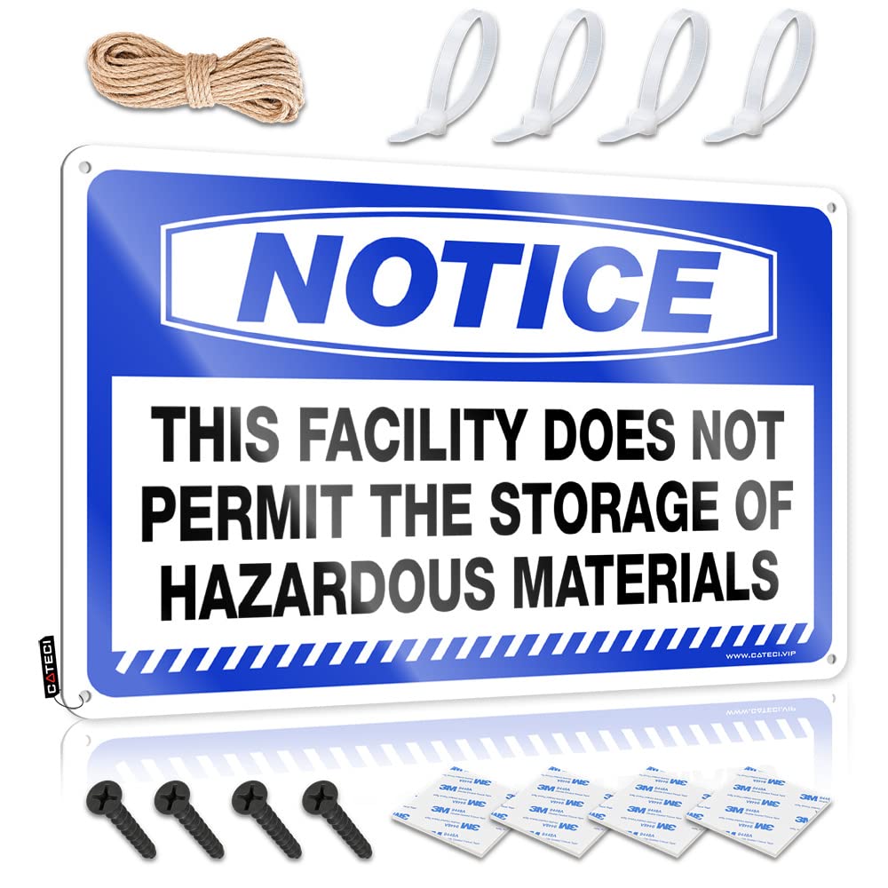 Ztbbdnqha Men's One Color Bar Metal Tin Sign Notice This Facility Does Not Permit The Storage Of Hazardous Materials Tin Sign Funny Room Decor Bar Decor For Home(30X40cm)