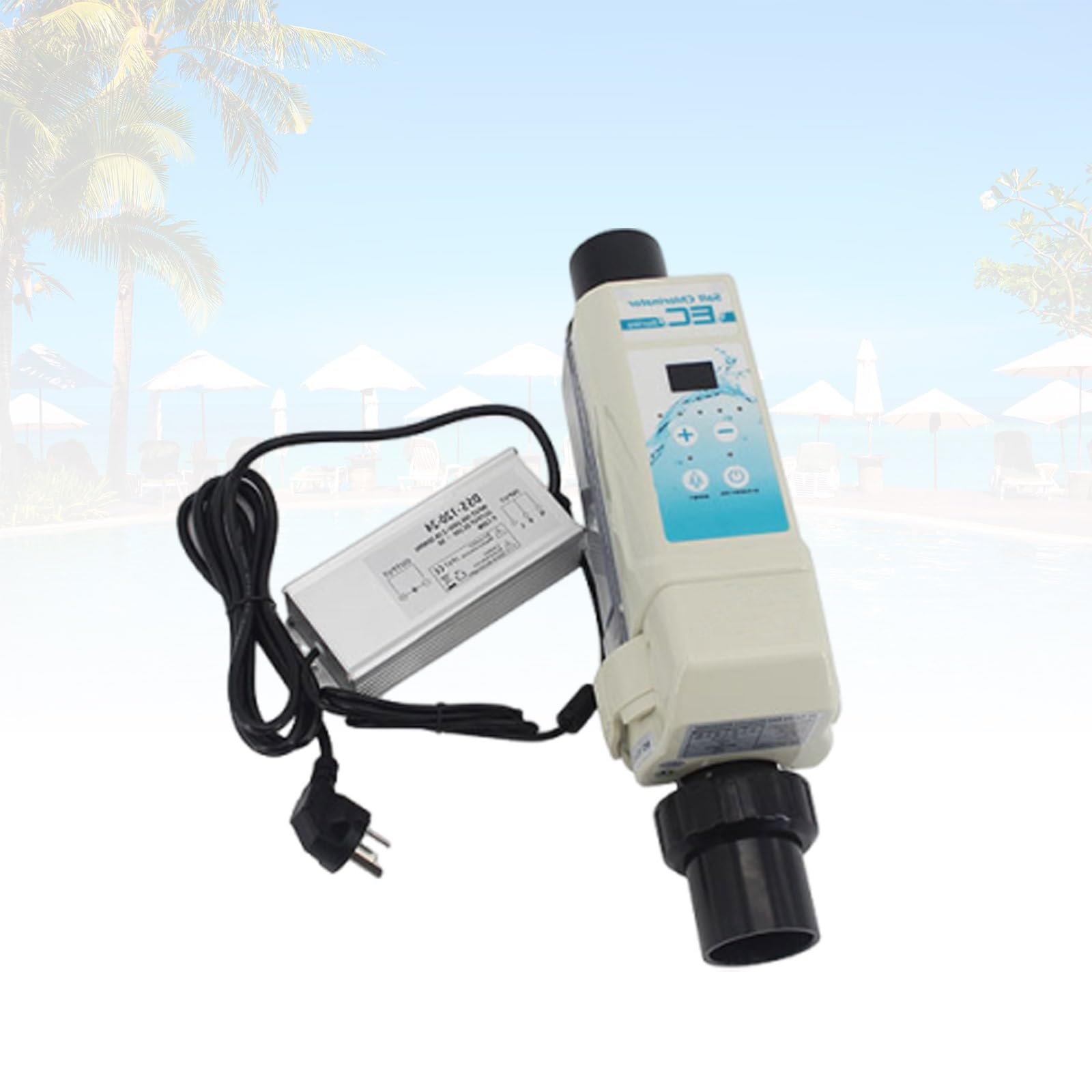 Máquina De Cloro Salino, Generador De Cloro SPA, Electrolizador,8/12/16/20 g/h Clorador Salino for Piscina para Piscinas Enterradas Y Jacuzzis(10600 gallons)