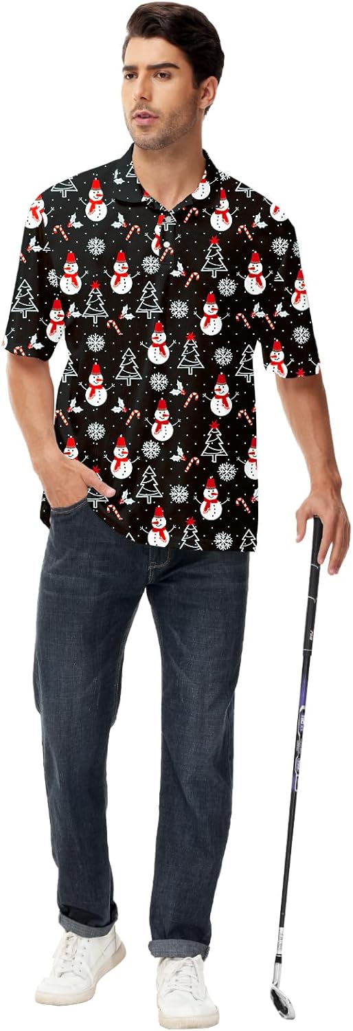 AOBUTE Men's Fat Tuesday Polo Short Sleeve Irish Shamrock Shirt Holiday Golf Top - Image 6