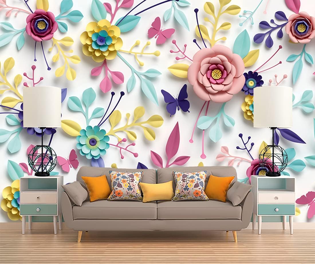 Floral Wallpaper Wall Sticker for Home Decor, Living Room, Bedroom, Hall, Kids Room, Play Room (PVC Vinyl, Water Proof564 (96 X 16 INCH) (B0DCYRPTMR) Amazon Price History, Amazon Price Tracker