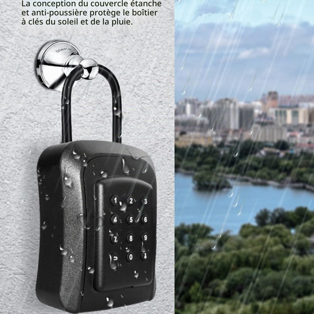 NEWFUN Boite a Clef, Boite a Clefs Securisee Exterieur,Boite à Clé, Matériau Métallique, Déverrouillage par APP/Code Numérique, Boîte à clés Murale Adaptée à la Maison, Au Garage, au Bureau, à l'école