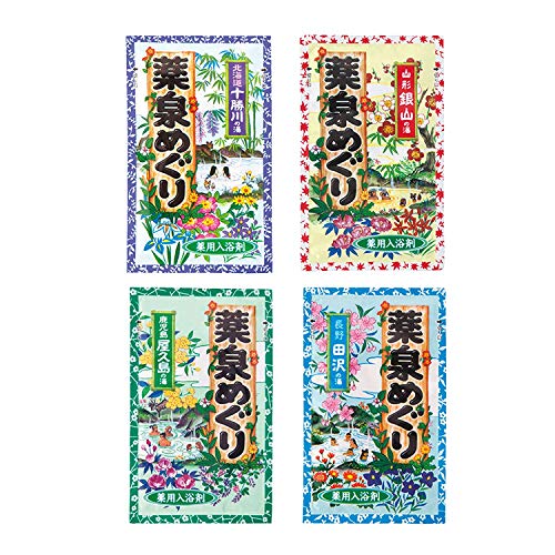 Japanese Hot Spring Bath Powders Assortment Pack (36 Packets,8 types