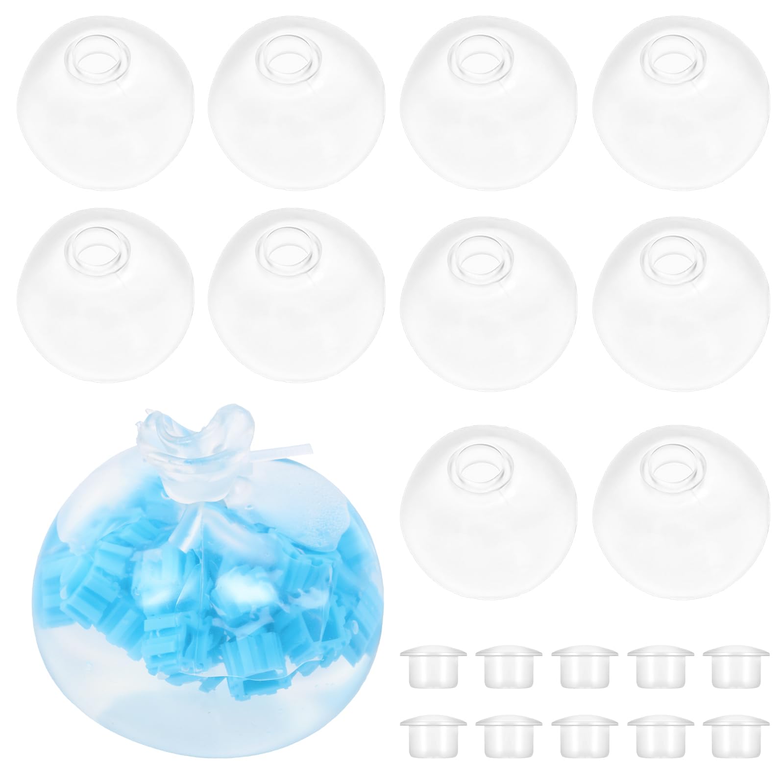 Kuanght DIY Stress Ball Making Kit, Handmade Squishy Maker Kits with Plastic Ball Skins, Zip Ties, Fillers, Beads, Pigments and Gloves, Make Your Own Squishies, DIY Squishy Kit for Relieving Stress