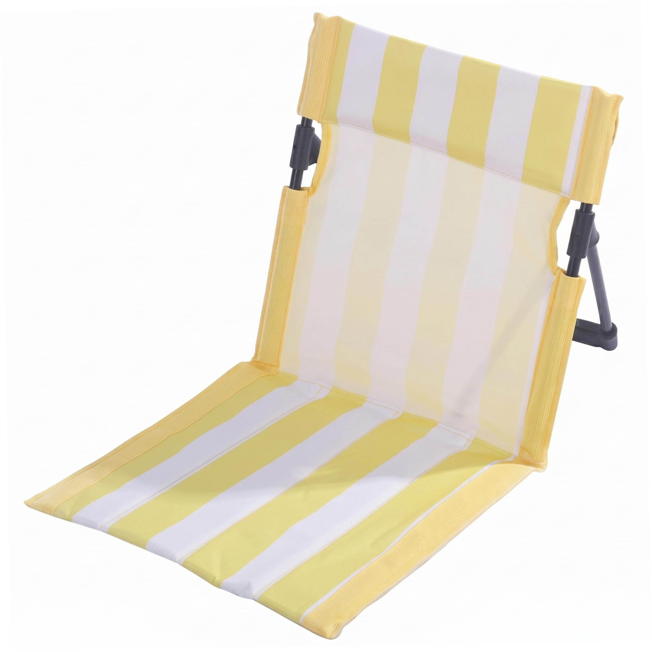 Grtheenumb Beach Chairs, Portable Folding Chair, Lightweight Comfort Portable Folding Camping Chair With Aluminum Frame For Beach & Camping - Striped Yellow