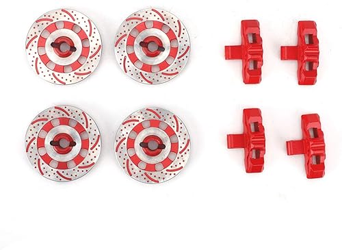 Disco de freno RC, rotor de disco de freno de rueda, cubo de unidad de disco anti freno apto para Unlimited Desert Racer UDR 1/7 RC Car (rojo) Udr