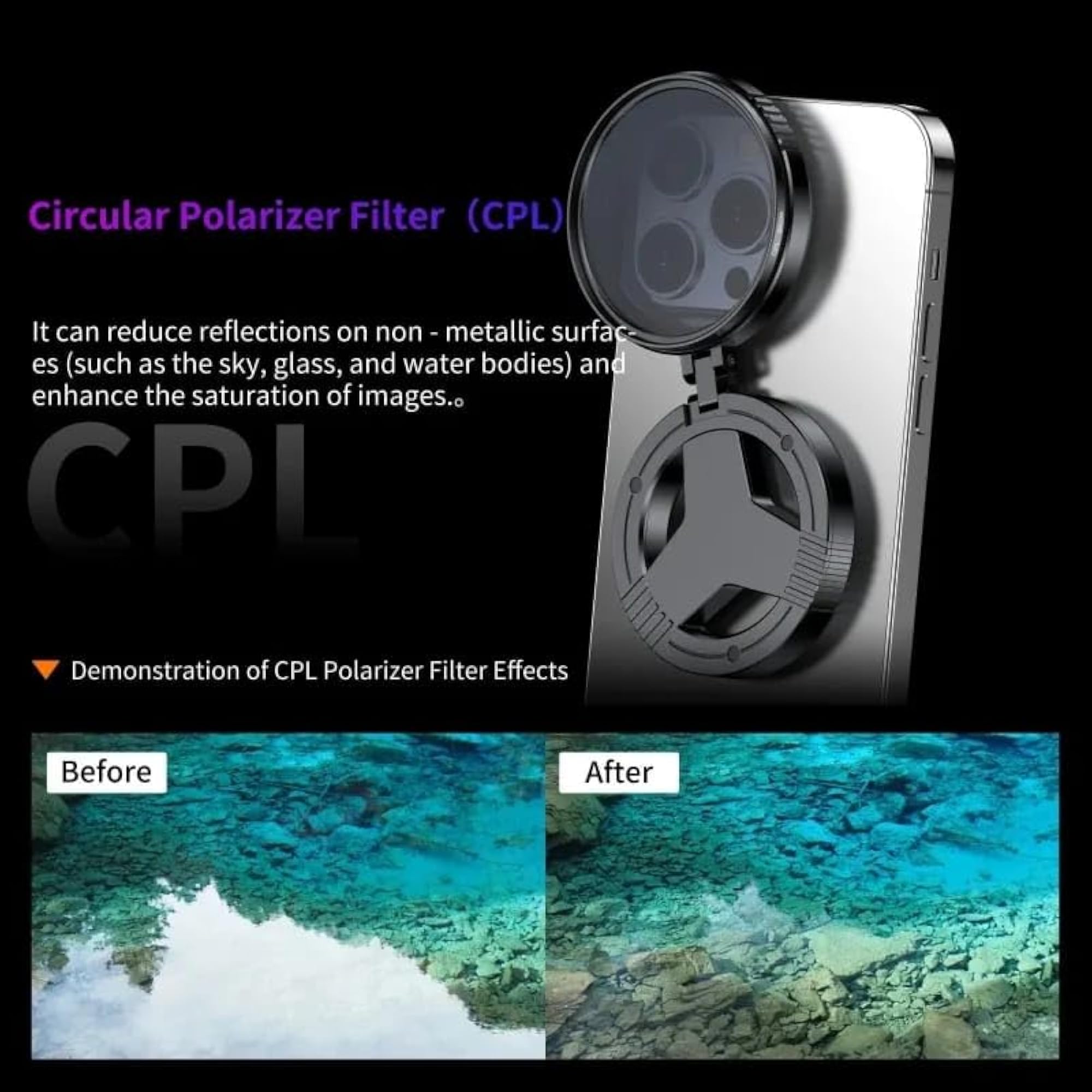 Magnetic 52mm Circular Polarized Lens Filter