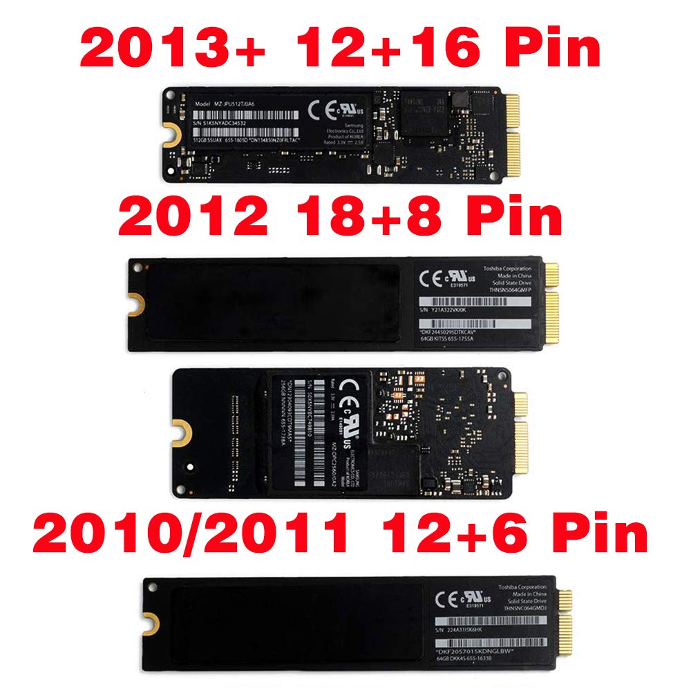 KALEA-INFORMATIQUE Adapter 8+18 pin SATA do dysków SSD Mac AIR lub Retina 2012 - PA5025G A1398 MC975 MC976 MD224 MD223 MD231 MD232 A1425 A1466 A1465 - Rok 2012