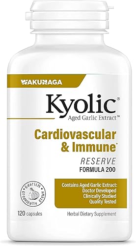 Kyolic Cápsulas de reserva cardiovascular extra fuerte con extracto de ajo envejecido