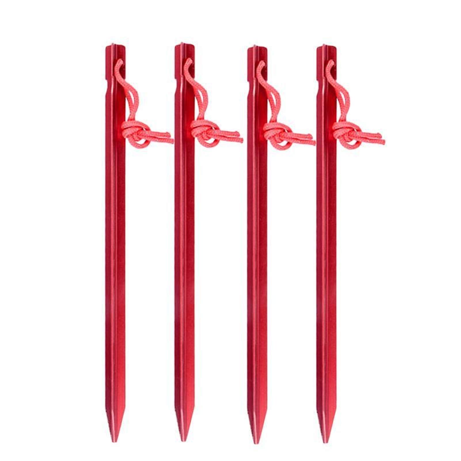 Robust und langlebig, 4er-Pack, 23 cm, ultraleichte Nägel aus Aluminiumlegierung, Camping-Zeltheringe, Zeltpflöcke, Nägel für Outdoor-Camping, Picknick, Gartenarbeit, Wandern