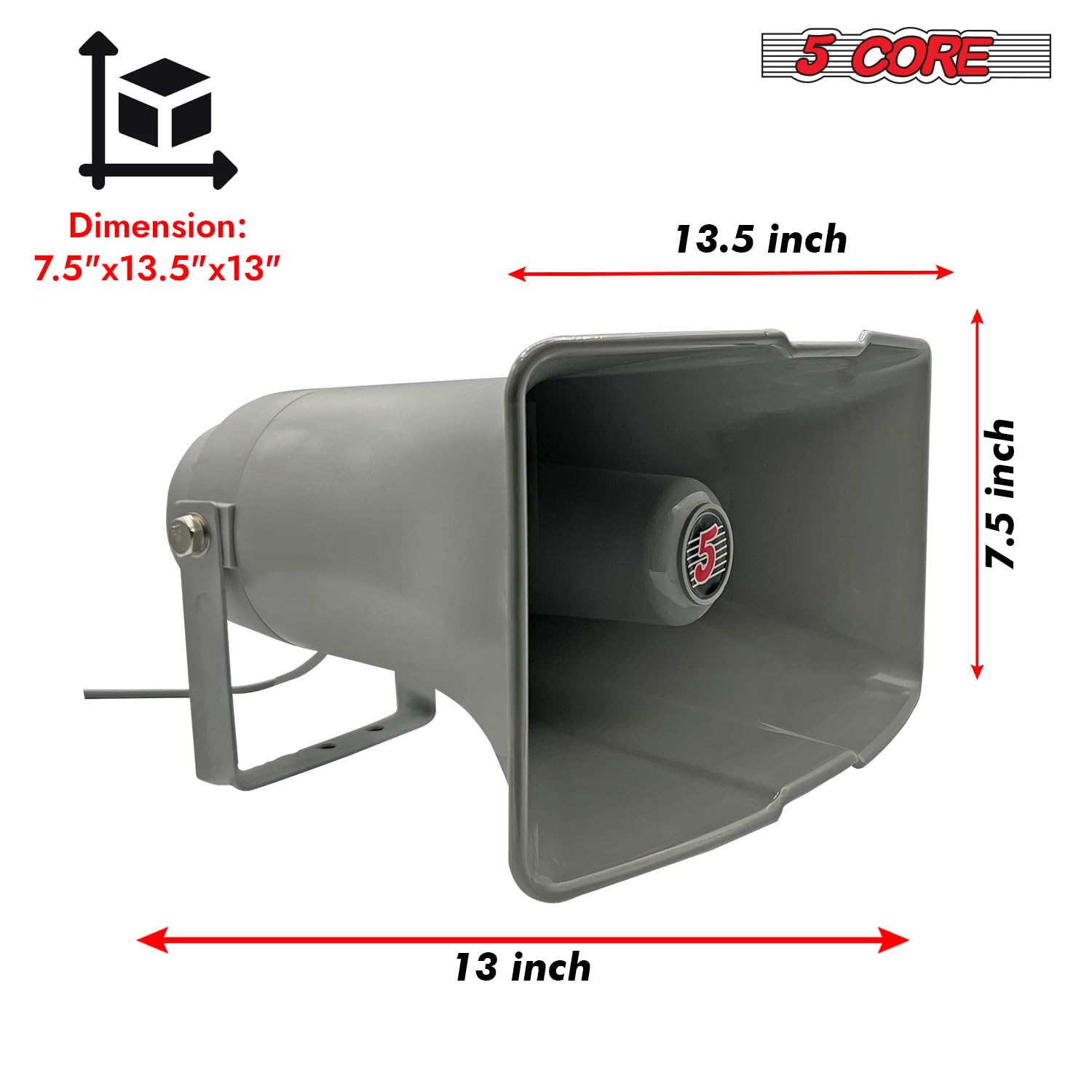 Amazon.com: 5 CORE PA Horn Speaker 16 Inch Indoor Outdoor Loud
