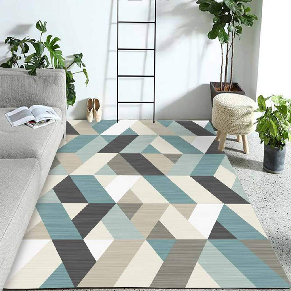 Buy MOXIC Soft Geometric Living Room Area Rugs Rectangular Children Crawling Bedroom Rug Fleece Anti-Slip Carpets Nordic Modern Home Decor Mats Indoor Outdoor Runners Nursery 2' X 8' — BookShops.in
