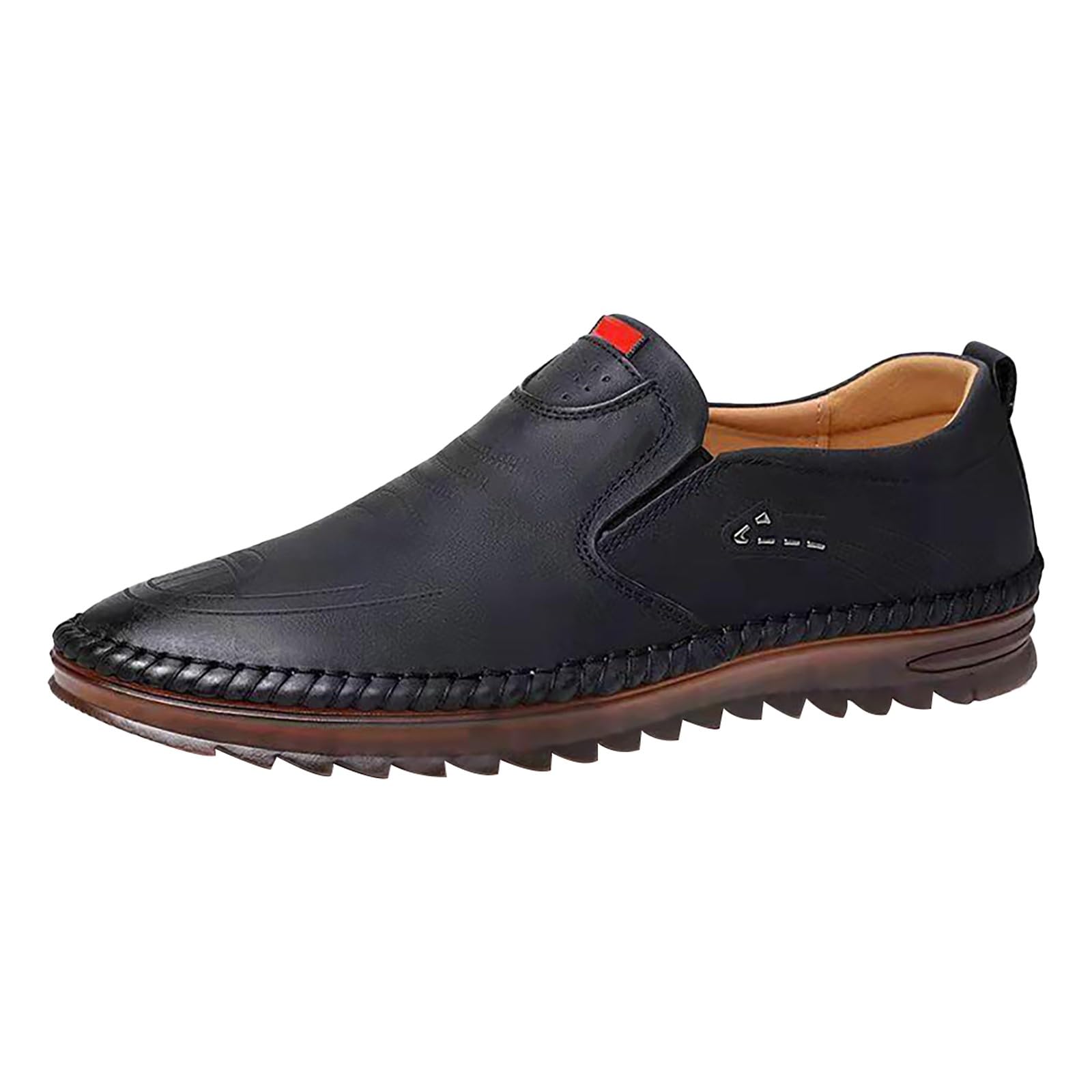 Zapatos de conductor para hombre, de piel suave, informales, planos, antideslizantes