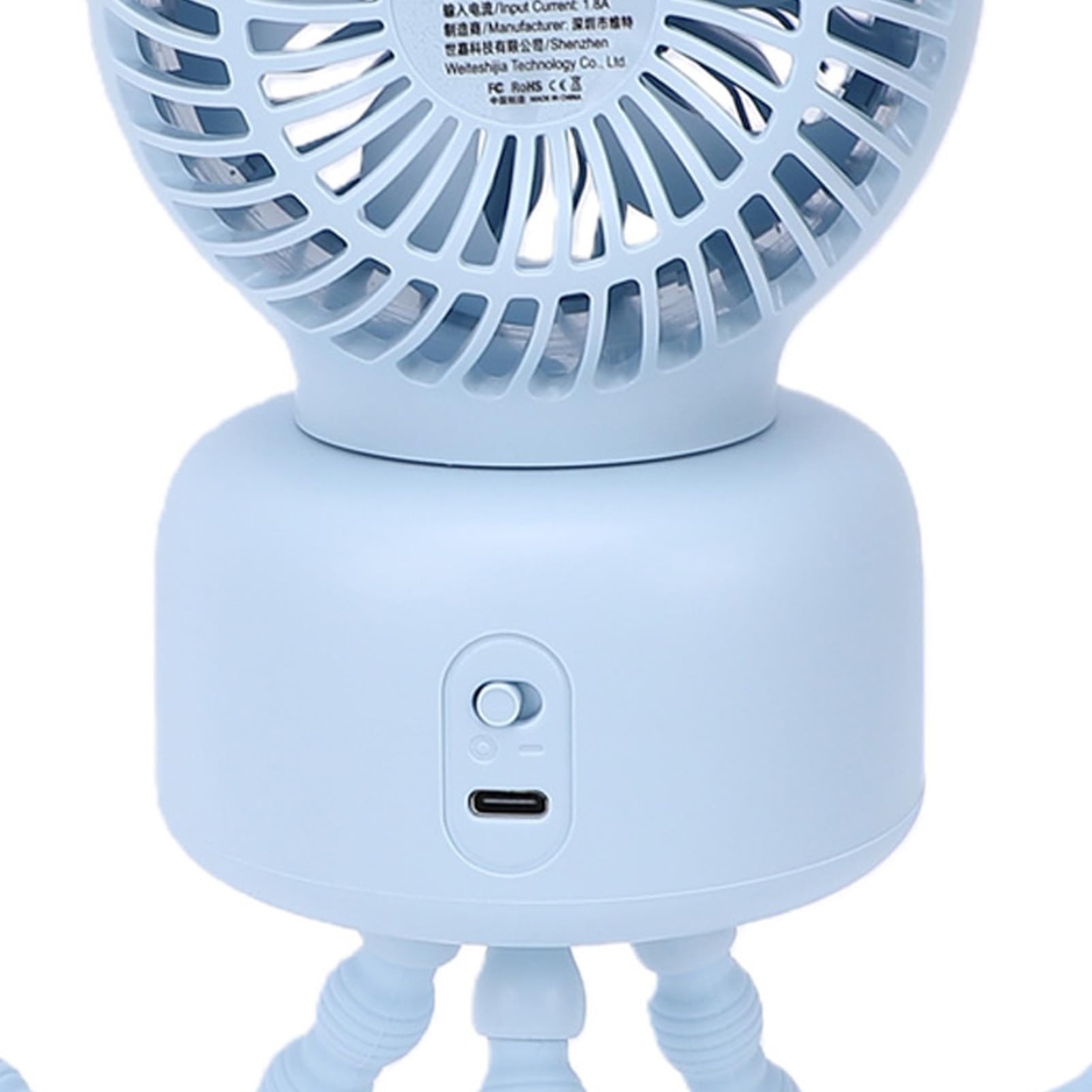 Hidyliu Ventilatore Portatile per Passeggino Ricaricabile 9000mAh Silenzioso Clip-on con Rotazione di 360 Gradi per Campeggio All'aperto e Uso Domestico
