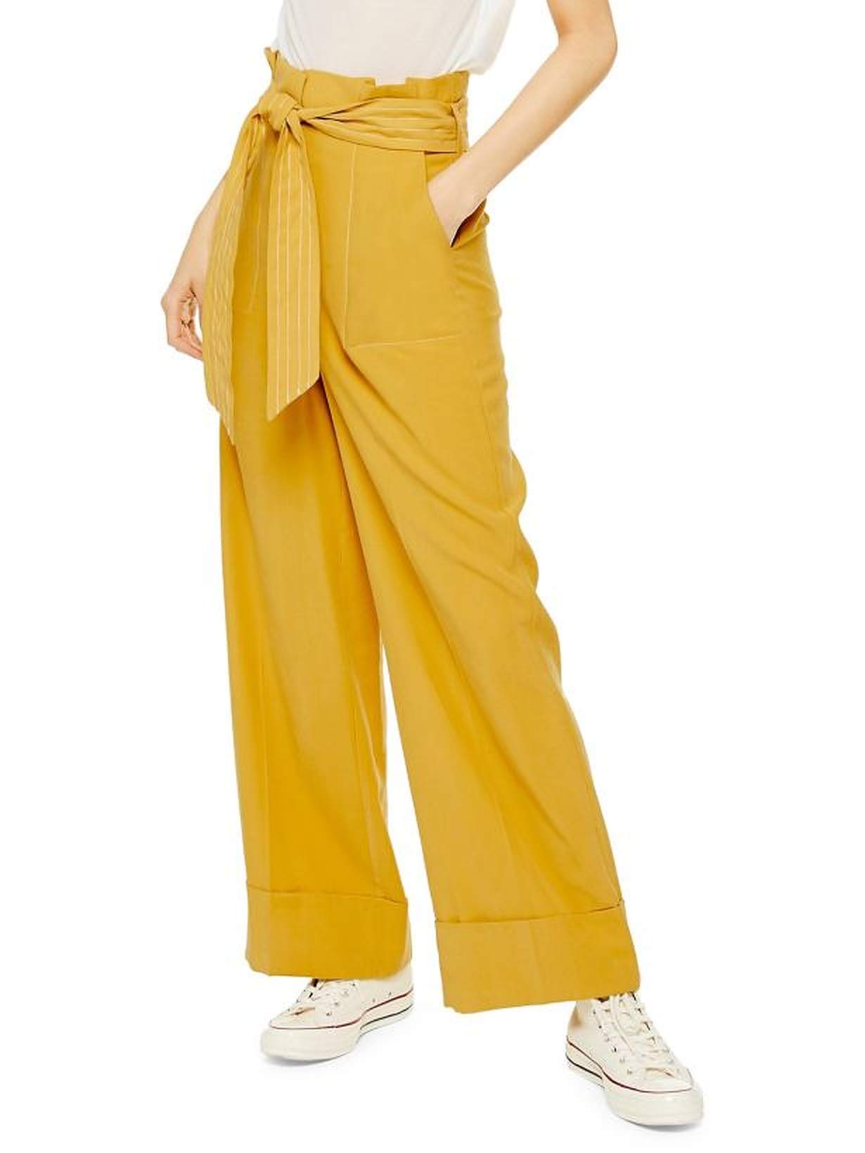 Top ShopTopshop Wide Leg Pleated Pants Size 4 (Run Small)