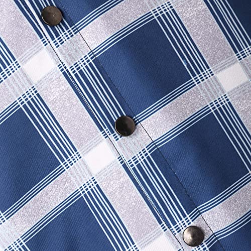 Mens Jacket Plaid Thick Fall Winter Windbreaker Retro Trendy Lapel Coat - image 7