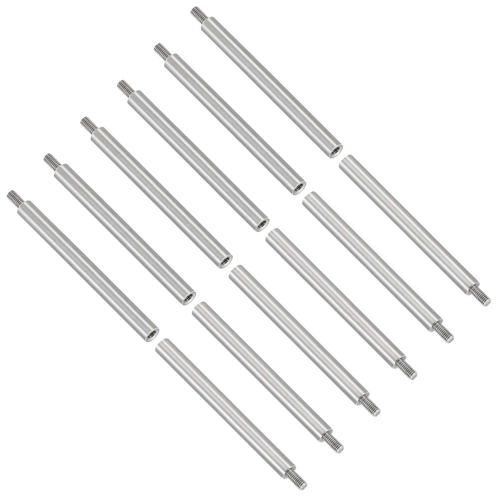 Unifizz 12pcs M3 Spacer Standoffs, 50+6mm Stainless Steel Threaded Standoffs Screw Kit, 3mm Inner 5mm Outer Diameter Metric Standoff Set for DIY Electronics, CNC, Drones, Circuit Board, Motherboard â image 1