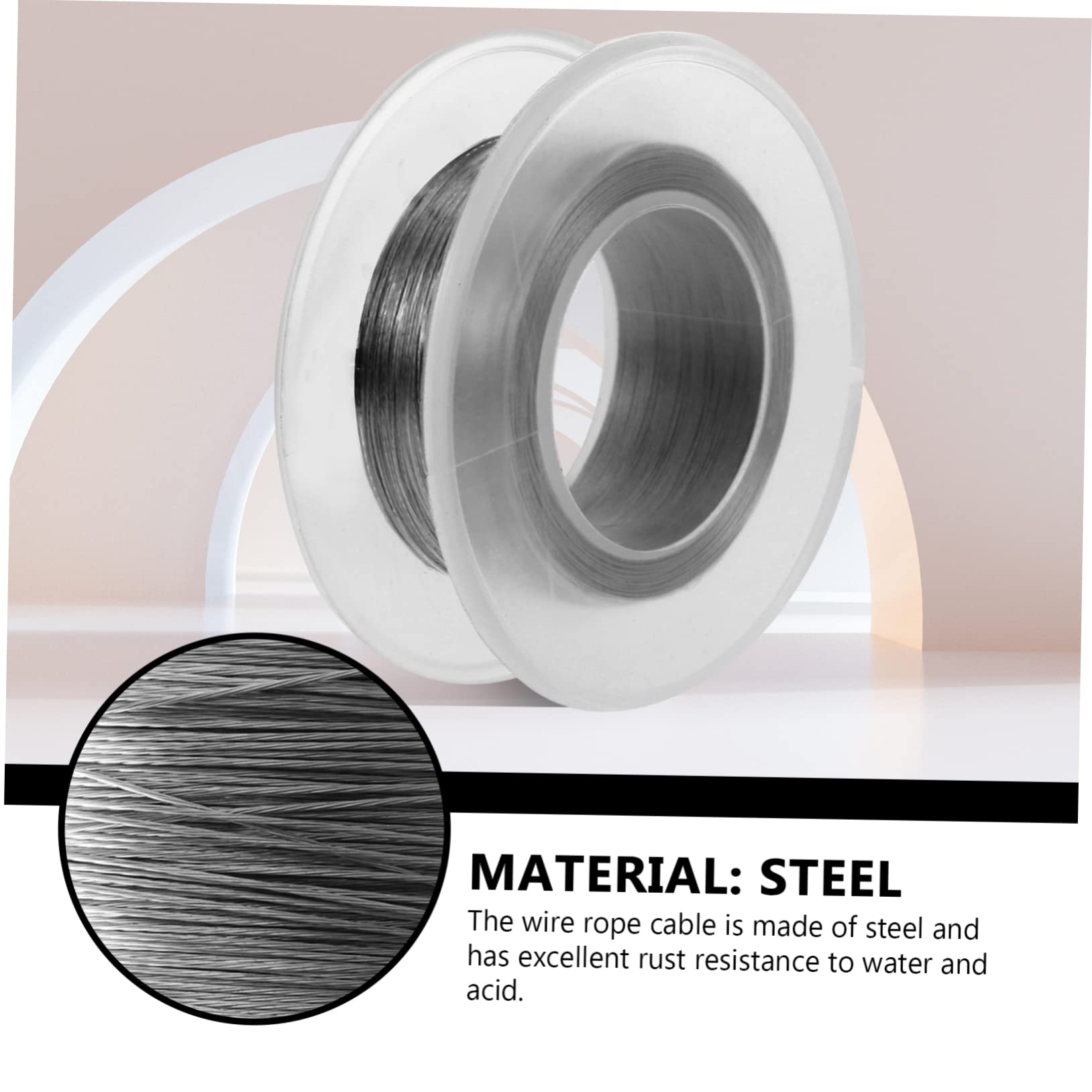 Veemoon 100m Long Fishing Wire Rope 30 Aluminum Sleeves for Home School Workplace and Outdoor Use