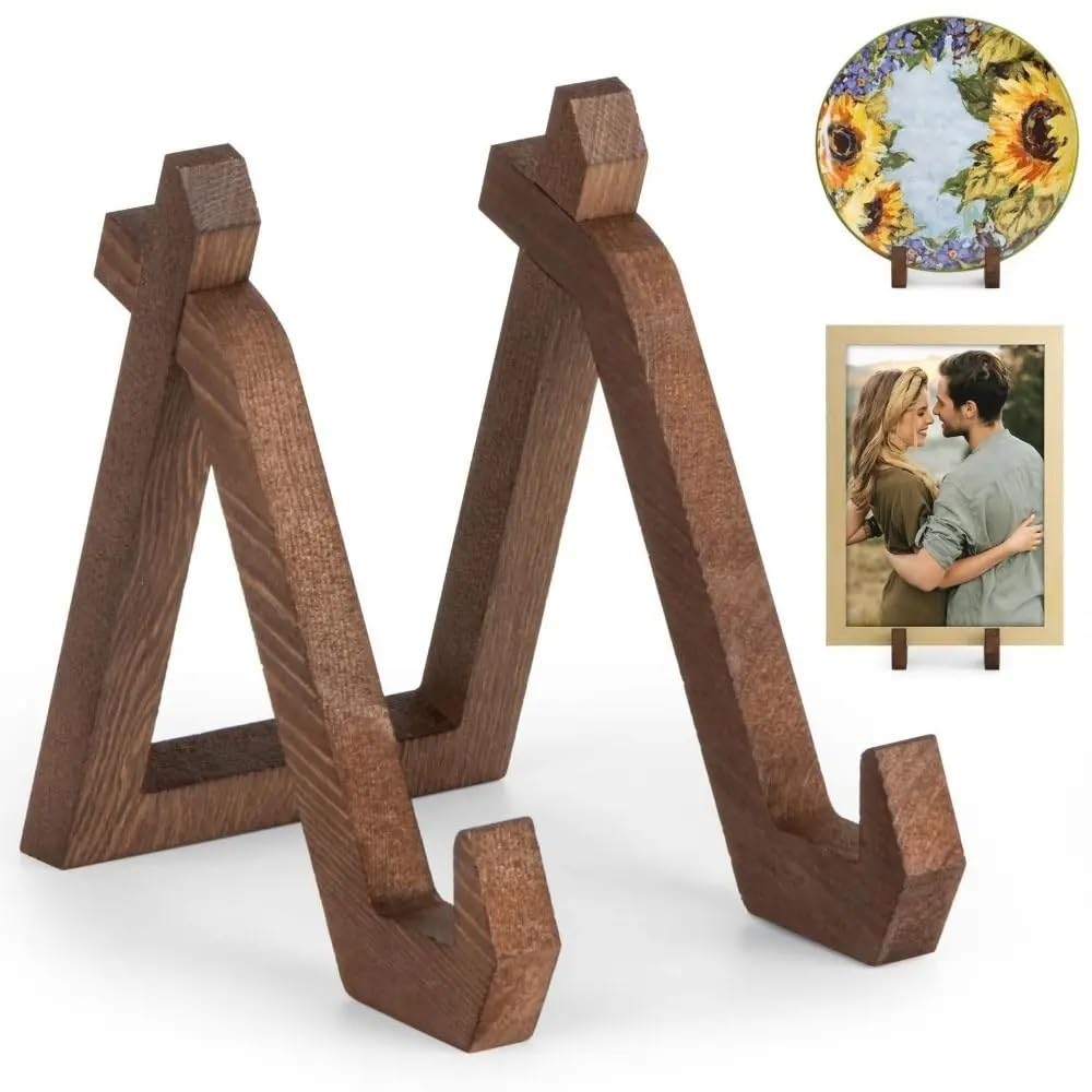 MRKU Porta Dischi, espositore per CD, Organizer per la casa, scaffale in Legno retrò, Robusto, Pratico, Fatto a Mano, Cornice per Foto