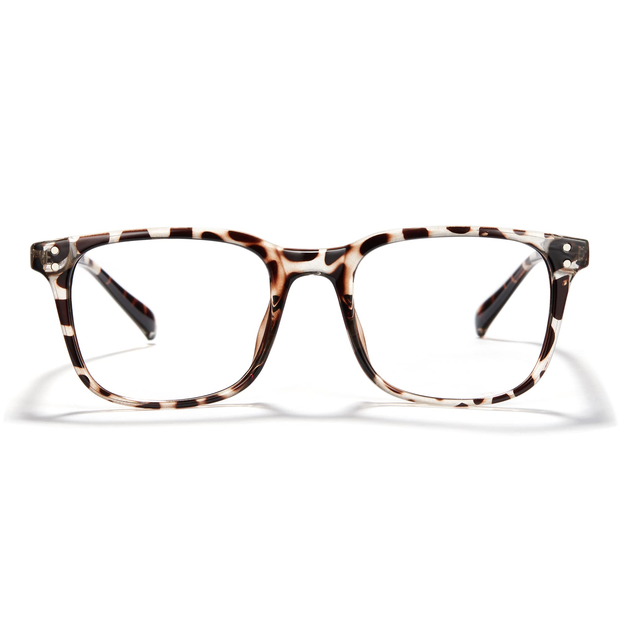 Cyxus TR90 Square Eyeglasses Frame Women Men Clear Lens Blue Light Blocking Glasses Eyewear Ultra Light Computer Glasses