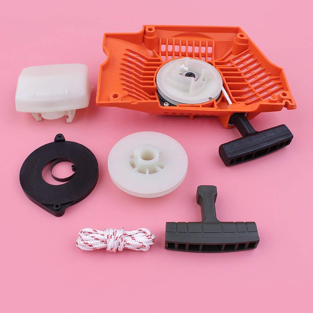 Kit de cuerda de filtro de aire de agarre de resorte de polea de arranque de retroceso compatible con motosierra Husqvarna 340 345 350 351 353 346XP 537104702 (Color : China)