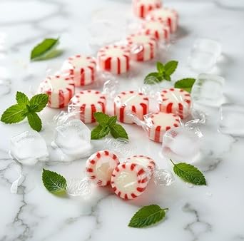 SweetGourmet Peppermint Starlight Hard Candy, Red and White, Individually Wrapped Mints, 3 Pounds