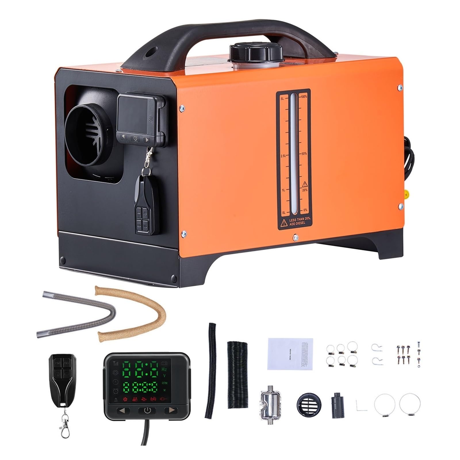 Ogrzewacz Powietrza Na Olej Napędowy 5/8 KW, Ogrzewanie Postojowe Z Pilotem, Cichy, Samochodowy, Odpowiedni Do Kamperów, Ciężarówek, I Łodzi Łatwy w instalacji(8KW NEW)