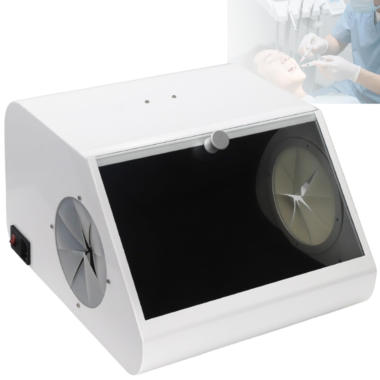 Scatola Per Polvere Per Laboratorio Odontoiatrico, Con 12 Gruppi Di Luce Led, Cappuccio Antipolvere Chiuso, Per Ridurre I Danni Da Polvere Ai Medici