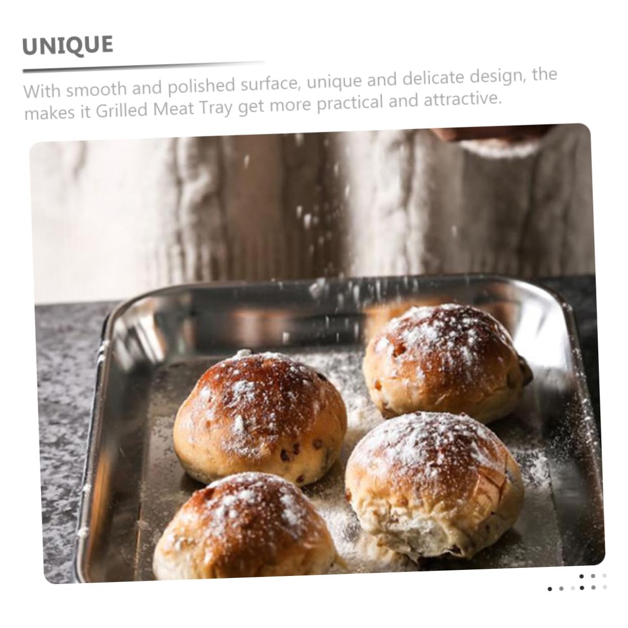 Plaque de Cuisson en Acier Inoxydable, Lot de 3, Argenté
