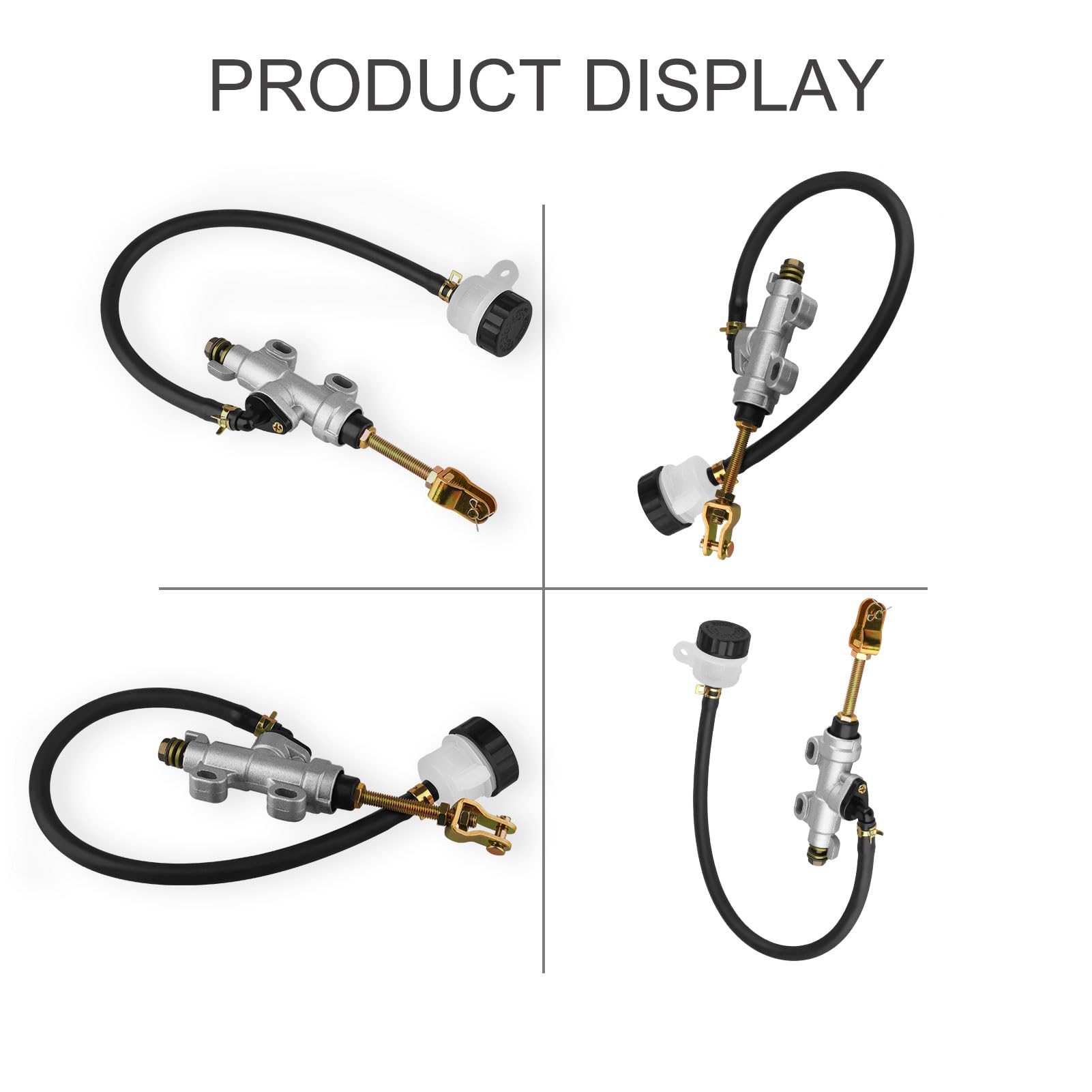 Cilindro Maestro Pompa Freno Posteriore Universale per Pit Bike Motocross e ATV Quad Motor Nero