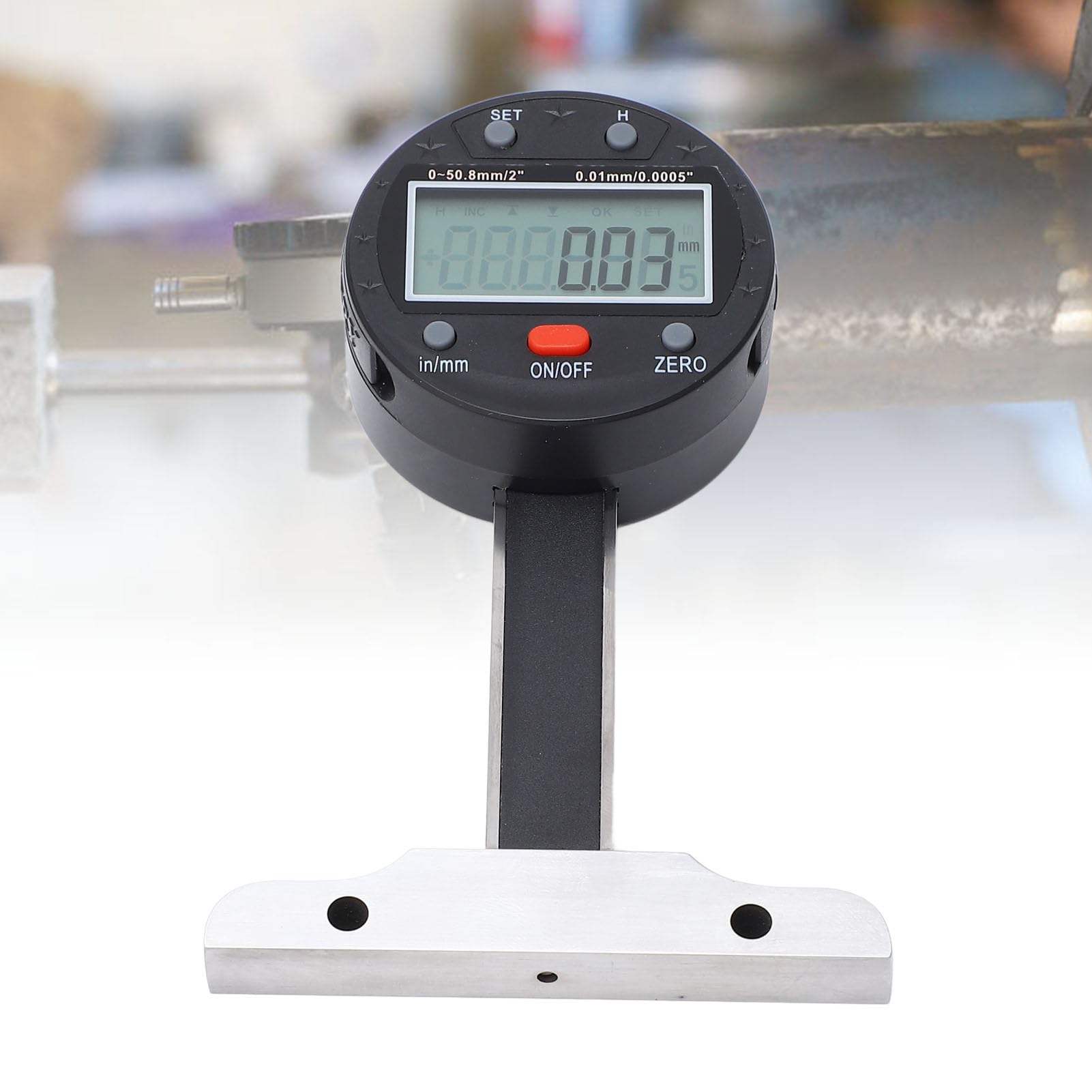 Medidor de Profundidad Digital de 0 a 50,8 Mm/2 Pulgadas, Medidor de Profundidad Electrónico con Pantalla LCD con Puerto USB para Transferencia de Datos