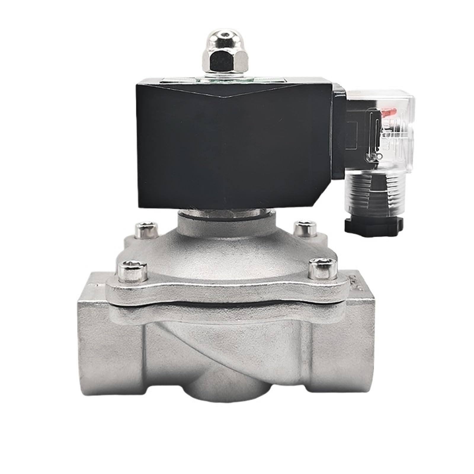 1pcs 3/8" 1/2" 1-1/2" 2" Normally Closed Stainless Steel Solenoid Valve IP65 Pipe Control Switch Valve Water Valve 220V 110V 24V 12V(1/2",BSP_24VAC)