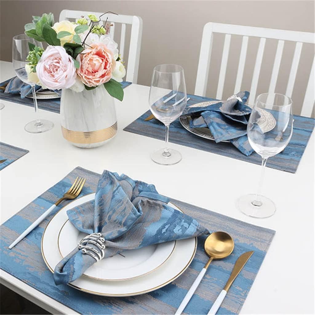 6 Pcs Placemat Fabrictable Place Mats Coasters Table Mats Heat Insulation Placemats(D)