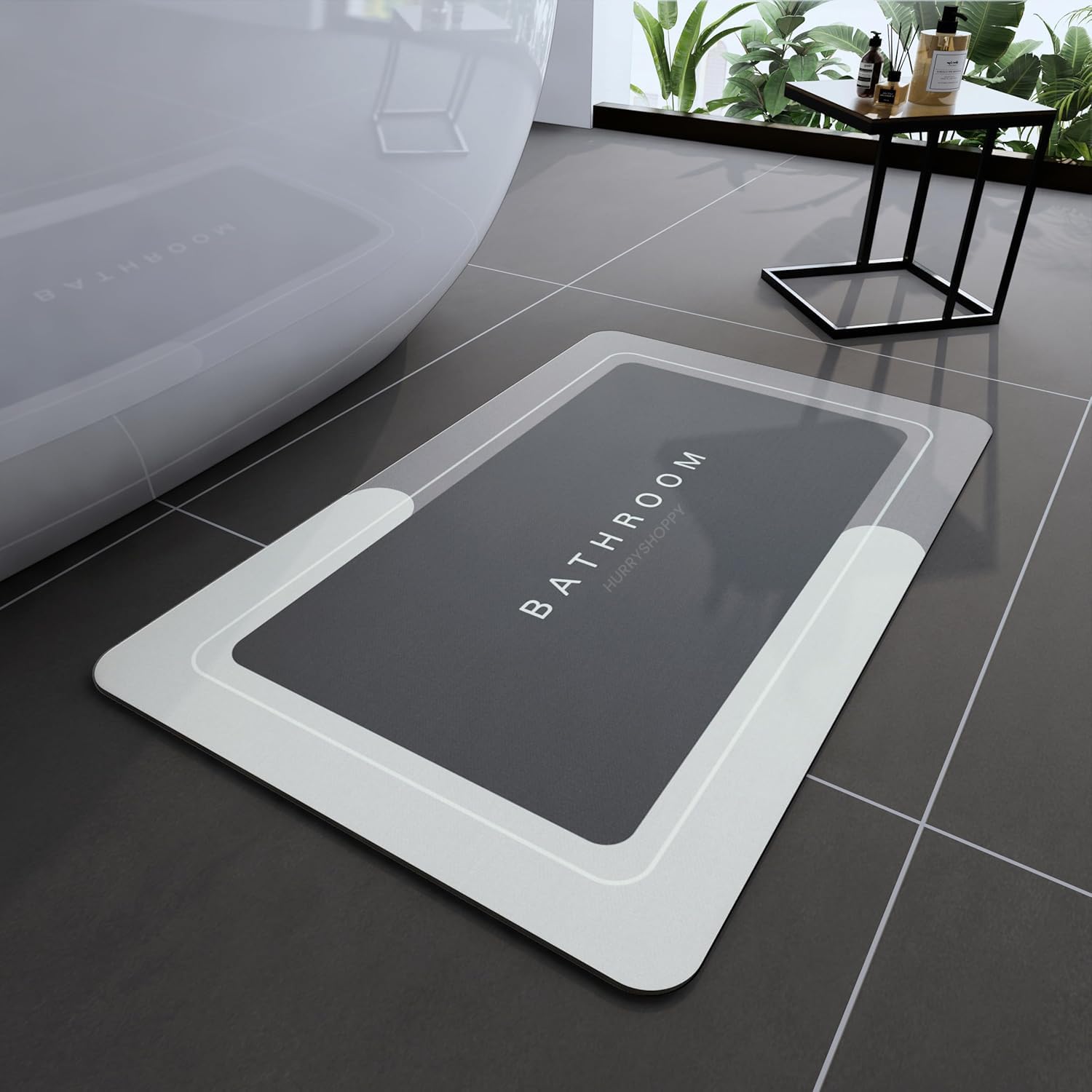 HURRYSHOPPY Bathroom Mat Anti Slip Water Absorbent Quick-Dry Bath Room Floor Mats for Home, Kitchen, Washroom, Office Rubber Doormat Multicolor (Rectangular)
