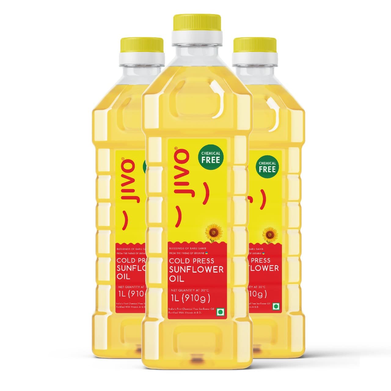 Jivo Cold Pressed Chemical Free Sunflower Cooking Oil For A Healty Life | Good For Roasting, Frying, Baking And Saute All Type Of Cuisines | 1 Litre Each (Pack Of 3 Litres). (B098LPVQLT) Amazon Price History, Amazon Price Tracker