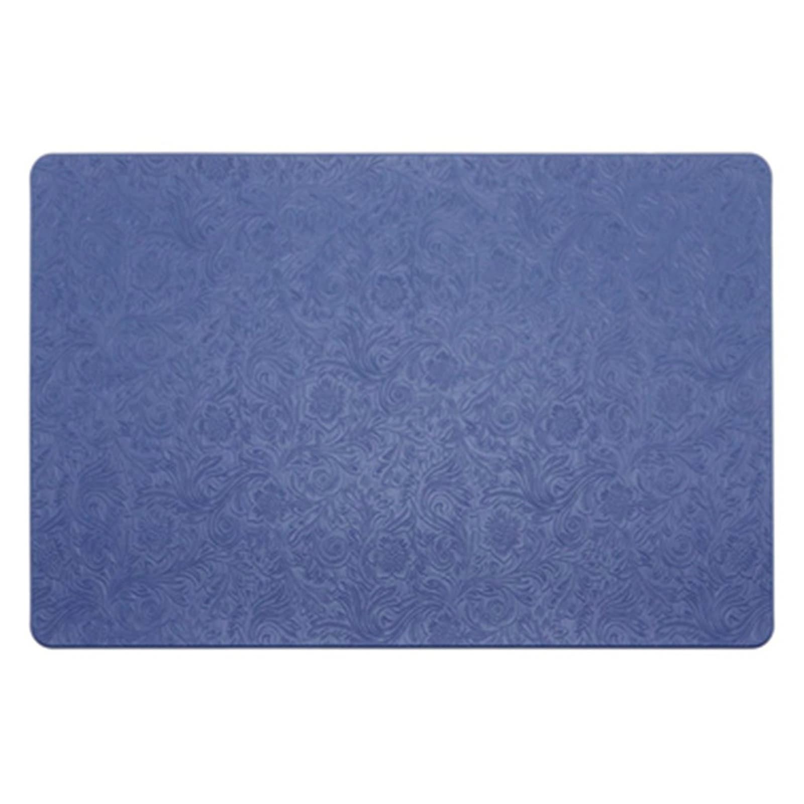 Set de table pour salle à manger bleu rectangulaire uni repas en famille