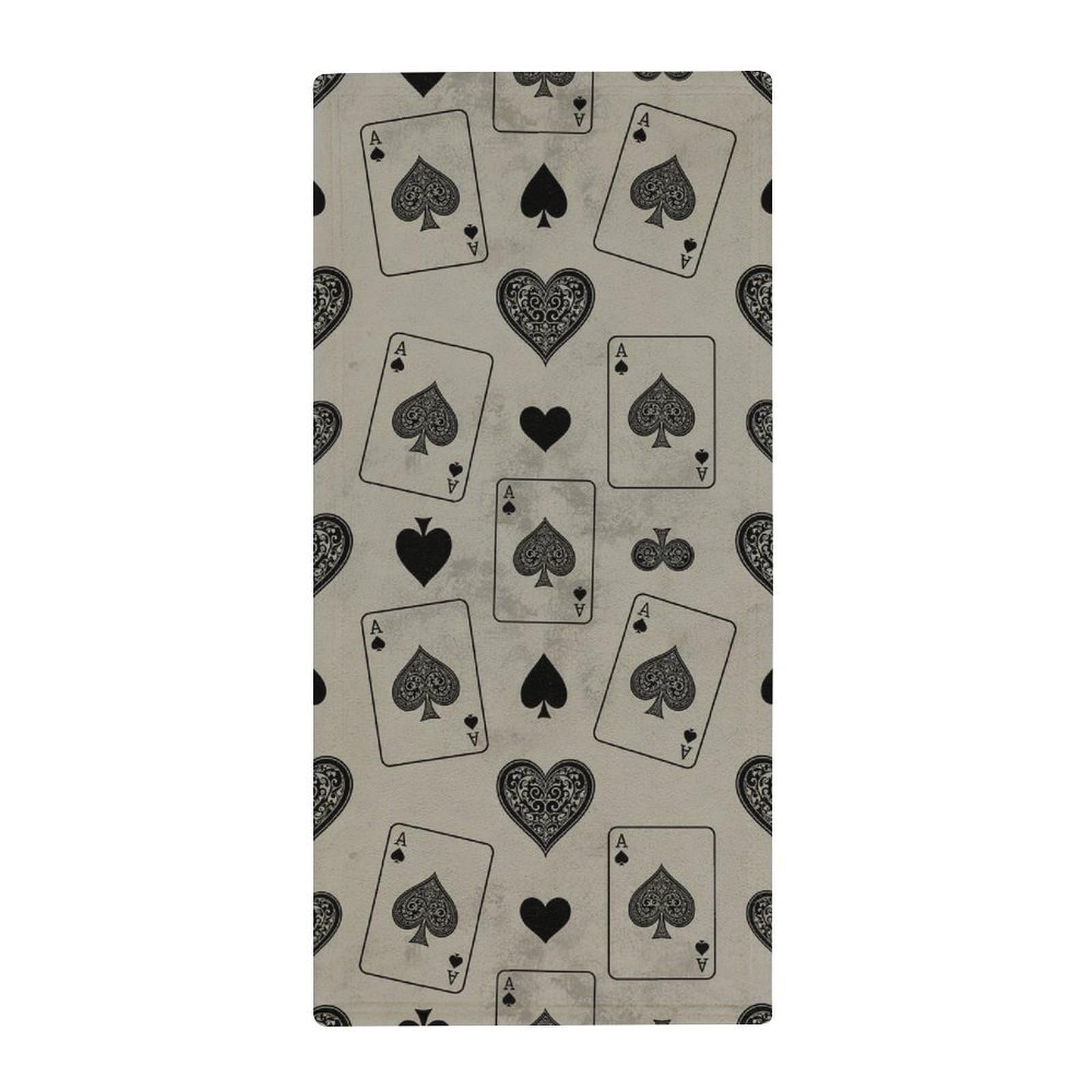Anceky Luxury Soft Hand Towels, Vintage Ace of Spades Card Poker Lover Ultra Absorbent & Quick Dry Bath Towels for Hotels, Yoga, Gym, Spa & Guest Bathrooms