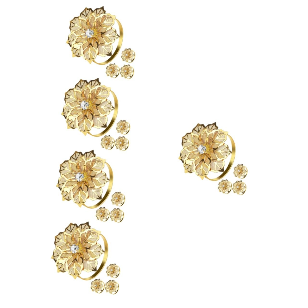 PRETYZOOM 20pezzi Anello Portatovaglioli Inossidabile Per Matrimonio e Feste Elegante Fibbia Per Tovaglioli Dorata Perfetta Per Decorazioni Di Tavola e Occasioni Speciali