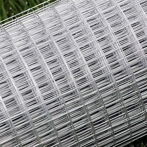304 Stainless Steel Woven Wire Mesh Roll - 2"x2" Square Openings, Completely Welded Hardware Cloth for Garden Fencing, Chicken Wire Netting, Durable Outdoor Protection