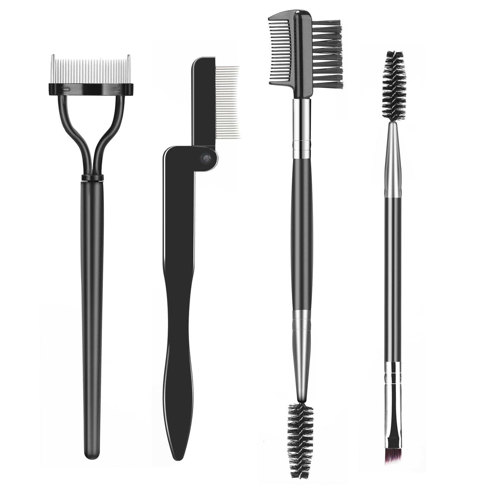 4Pcs, Eyebrow and Eyelash Grooming Kit, Spoolies, Eyelash Brush, Eyelash Comb, Lash Separator for Makeup Enthusiasts and Professionals, Black Plastic Tools for Daily and Professional Use-image-40