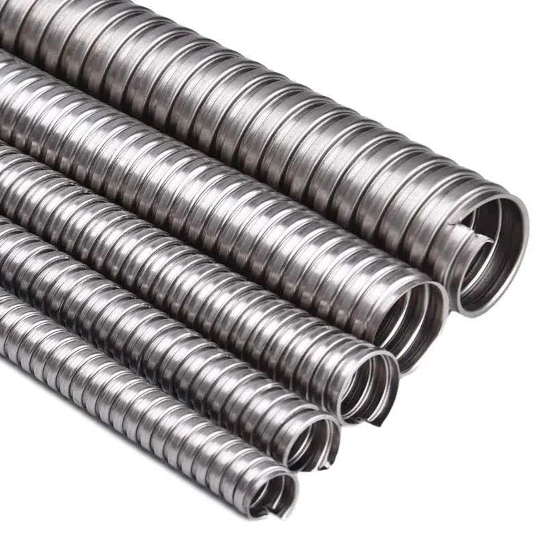 1 m Wellrohr aus Edelstahl 304, for Draht- und Kabelschutzrohre, mit Kunststoff umwickelter Schlauch(25x29mm)