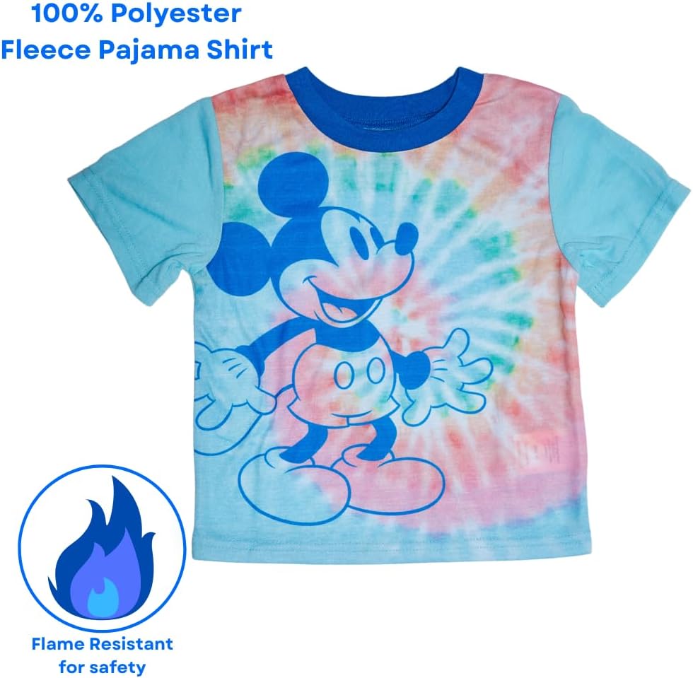 Disney Mickey Mouse Pajamas Set, 2 Piece Sleepwear for Toddlers and Little Kids,Size 4T Blue - Image 7
