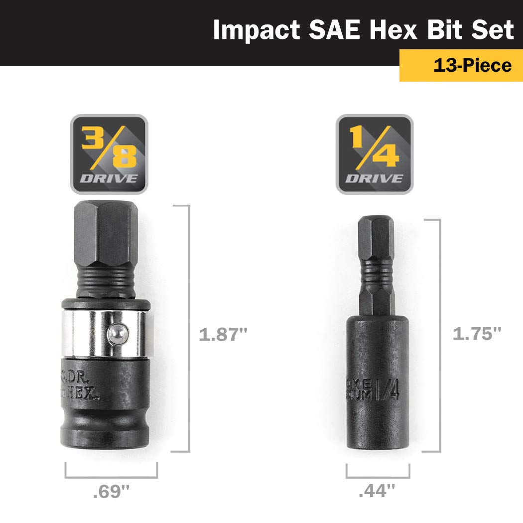 Titan - 13Pc SAE Impact Hex Bit Set (16037), Factory - Image 4