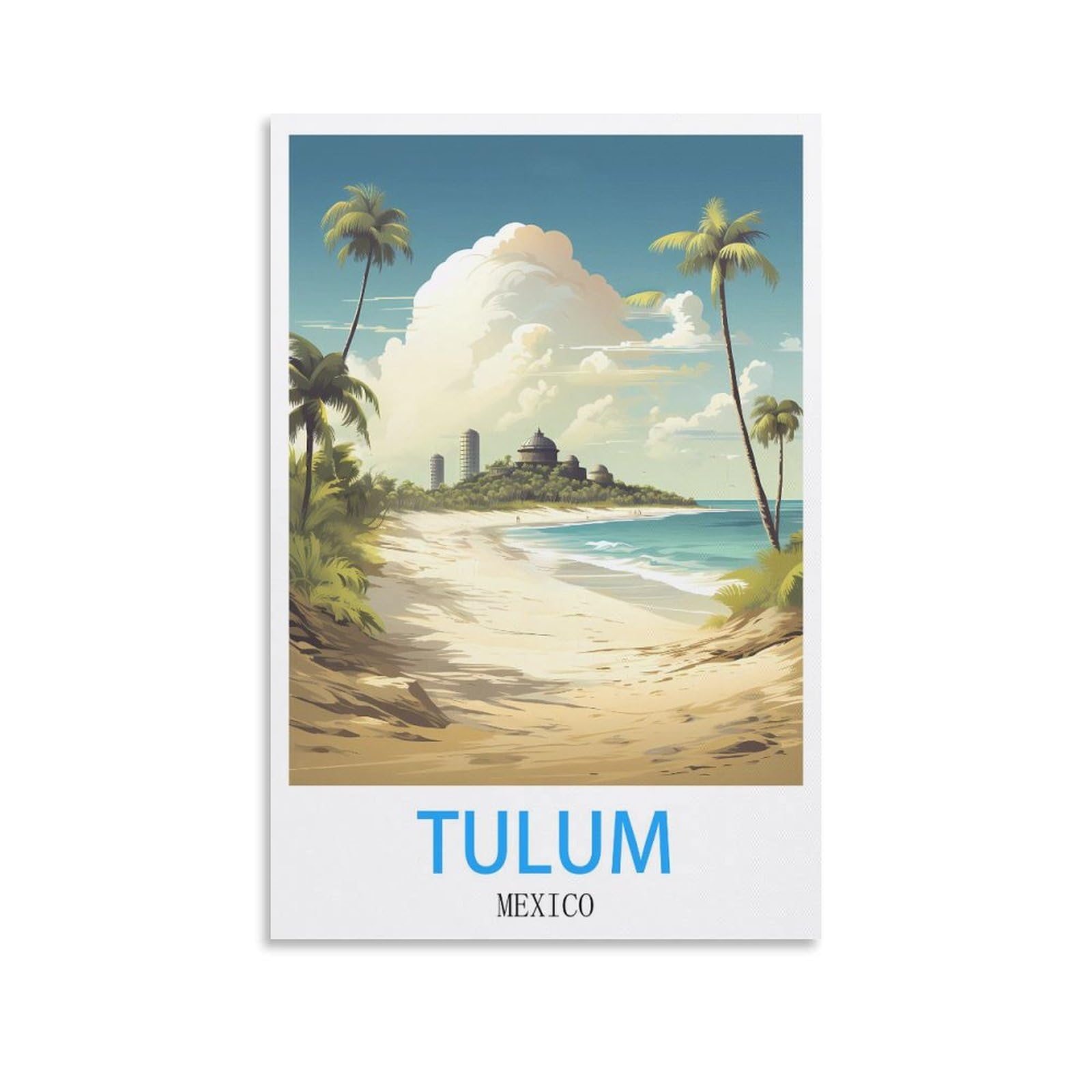Metal Tin Sign,Tulum Mexico,Metal Wall Decorative Tin Signs for Home Kitchen Bar Coffee Shop Club Orchard Decoration 20x30cm