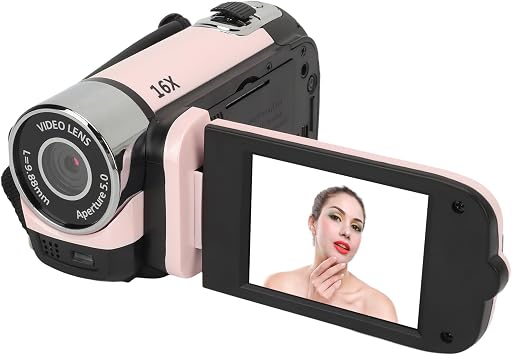 Digital Video Camera, 1080P 16MP Digital Video Camera with 2.4inch Rotatable Screen, 16X Zoom Video Recorder Camcorder with Fill Light for Vlogging Traveling Recording