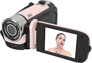 XUMIUZIY Video Camera Camcorder, HD 1080P 16MP Digital Camera Recorder with 2.4 Inch Rotatable Screen, 16X Digital Zoom, Fill Light, Anti Shake, Vlogging Camcorder for Student, Beginner