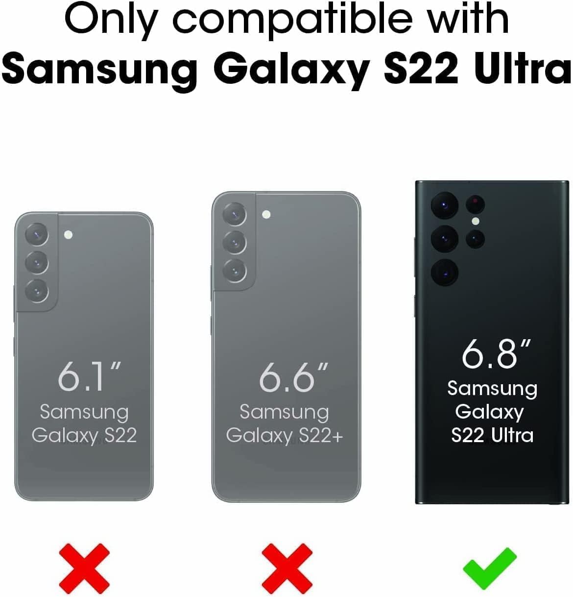 OtterBox Samsung Galaxy S22 Ultra (únicamente) - Funda de la Serie Defender - Graphite Shadow (Negro y Gris) - Solo Funda - Sin Pantalla - Resistente y Duradera - con protección de Puerto - Embalaje