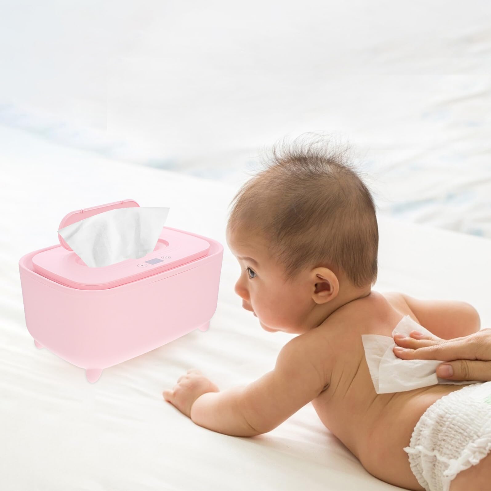 Sosoport 2 Stück Smart Warm And Humid Tissue Box Heater Dispenser Reisetücher Tissue Warmer Reisetücherwärmer Wiederverwendbarer Tücherbehälter USB Tücherwärmer Pink Abs